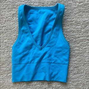 Athleta Blue Ribbed Tank Top - XS